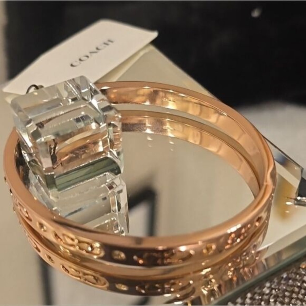 Coach Logo C Hinged Bangle Bracelet - Picture 7 of 7